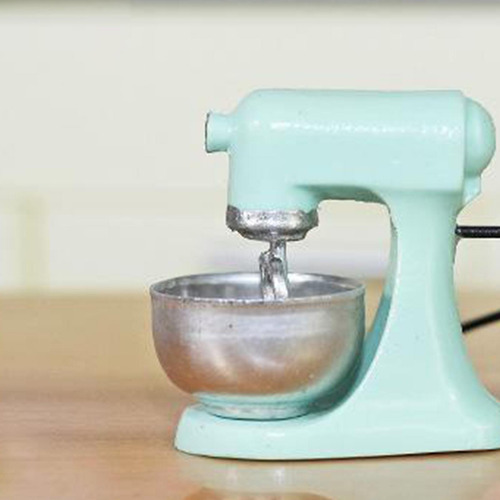 12th Dolls House Miniatura Moderno Utensilios De Cocina Azul