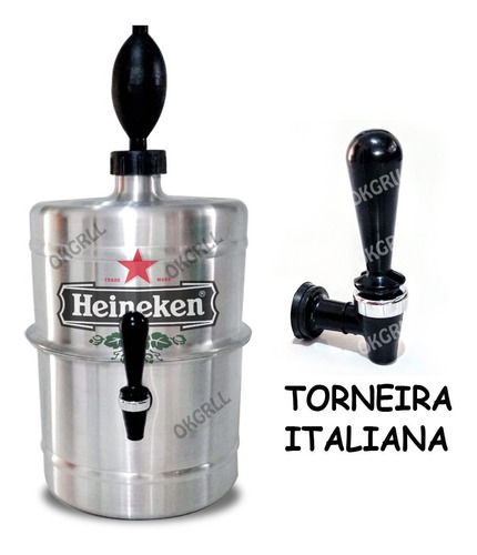 Chopeira Portátil 5,2 L P Cervejas / Aluminio Heineken