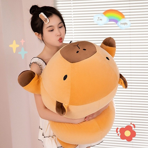 Almohada De Felpa De Peluche Capibara Larga Para Dormir 42cm