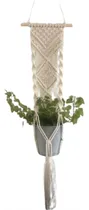 Comprar Porta Macetas\u002F Macetones Colgantes De Macramé Y Tronco