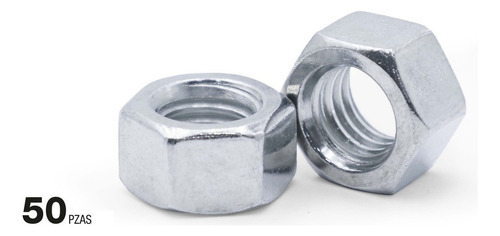 Tuerca Galvanizada Hexagonal 1/2 Pulgada X 50 Unid Security