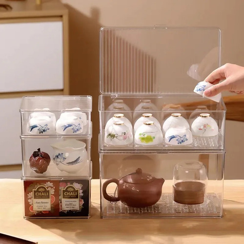 Desktop Storage Box Mi Suo Transparent Pet Material 1
