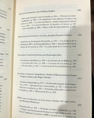 Historia De La Lectura En El Mundo Occidental. Chartier. (Usado)