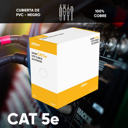Dahua Pfm920-5eu Bobina Cable Utp 305m Ext Cat 5e 100% Cobre
