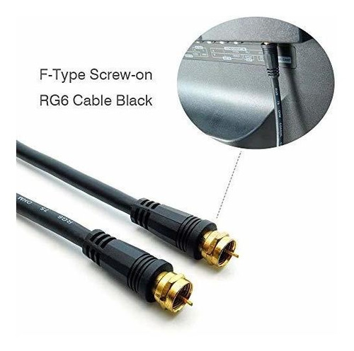Clips De Cable Coaxial Rg6 Para Clavos - Piezas - Negro