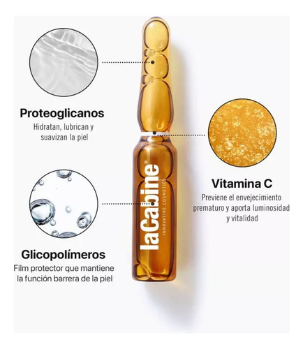 Ampolleta Facial Para Manchas Lacabine Vitamina C Skin 2 Ml