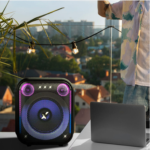 Alto Falante Portátil Amvox Aca410 Neon 410w Led - 1 Mic