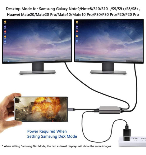 . Adaptador Usb C Para Hdmi Exibe Dois Monitores