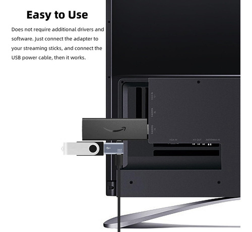 Li Adaptador Otg De 2 Piezas For Fire Stick, Ángulo