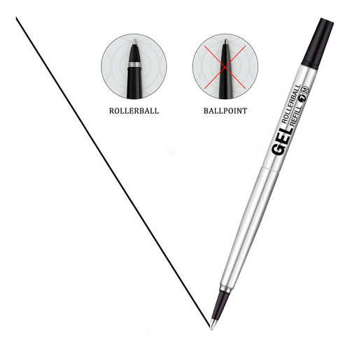 Repuesto Bolígrafos Parker Roller Ball Gel Tinta Negra 0.7mm