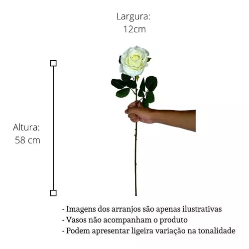 10 Rosas Artificiais Realista Parecida Com Flor Natural