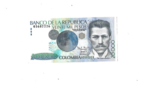 Billete De 2000 Pesos De Colombia Año  2000 Sin Circular