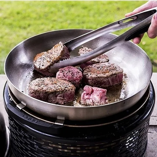Imagen 8 de 10 de Wok Disco Parrilla Cobb Aluminio Frying Dish Con Mango