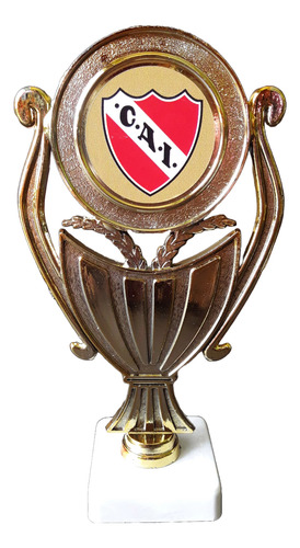 Trofeo Plástico Copa Plana Independiente 15cm Souvenir