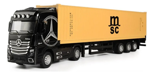 Camion Contenedor A Escala Truck Republic 1:36 negro amarillo