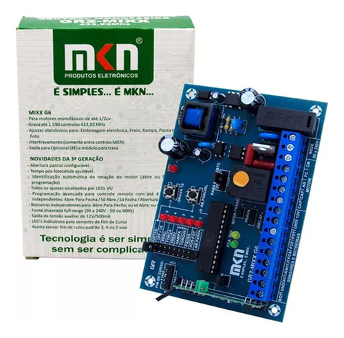 Central Placa Portao Automatico Ppa Garen Rcg Com Rampa Cor Kit