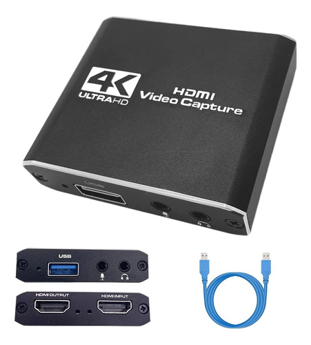 Capturadora Video Hdmi 4k 1080p Usb 3.0 Loop Bucle + Mic In