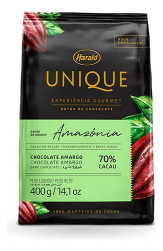  Chocolate Amargo Unique 70% Cacau  400g