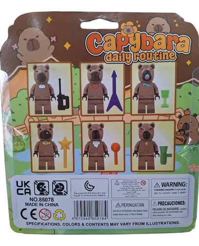 Capibara Set X 6 Muñecos
