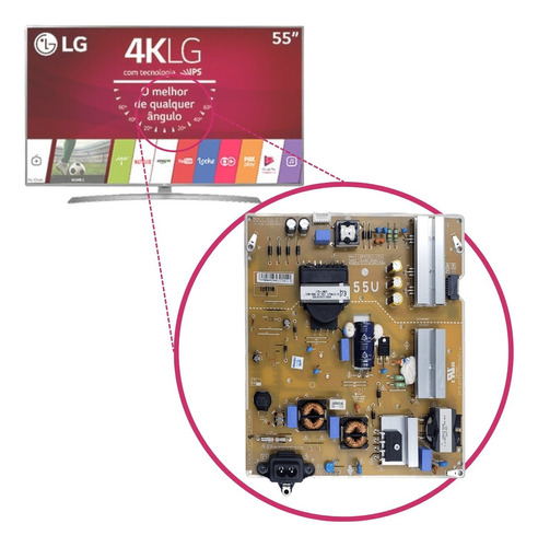 Placa Fonte LG Eax67189101 Modelo 55uj6300