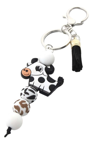 Llavero De Dibujos Animados Con Forma De Vaca, Regalo, Cuent