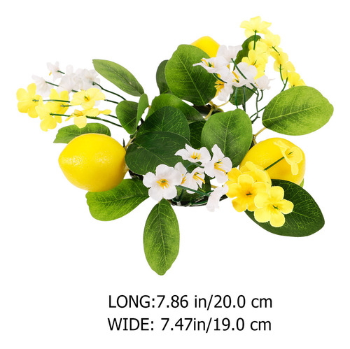 Guirnalda Artificial Con Vegetación Y Flores De Limón, Coron