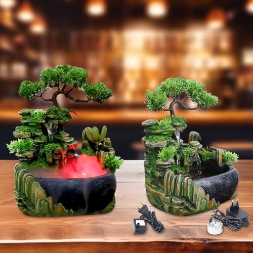 11 Fuente En Miniatura De Cascada De Escritorio Con Pequeñ