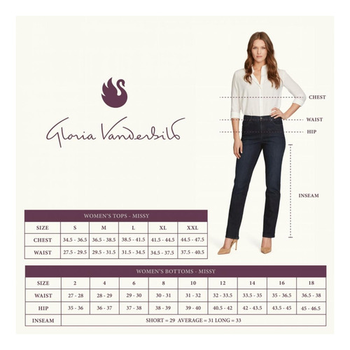 Gloria Vanderbilt Women's Amanda Classic Tapered Jean,