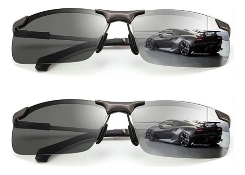 2pcs Photochromic Polarized Sunglasses Man Driving T11