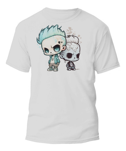 Playera Blanca Calaverita Gótica 100% Algodón 10