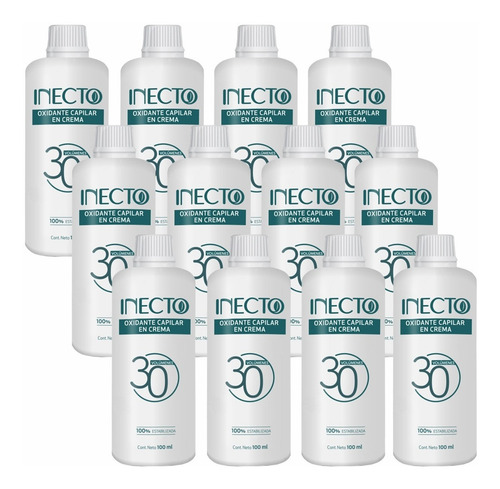Kit Oxidantes En Crema De 30 Volumenes Inecto X12 Unidades