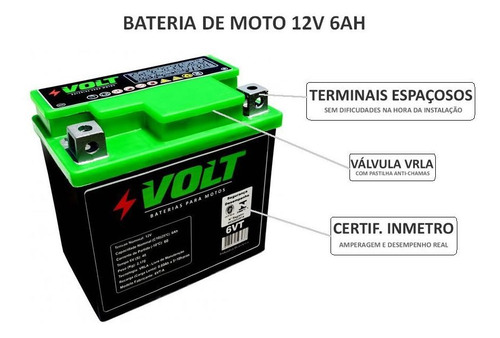 Bateria Moto Biz125 2009/2014/titan150 Mix 2009/2018 Selada