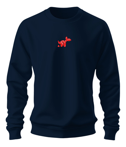 Sudadera Sweater Bordada Figura De Globo De Un Perro Baño
