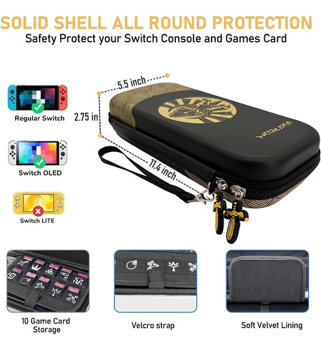Estuche Protector Para Nintendo Switch - Estilo Zelda
