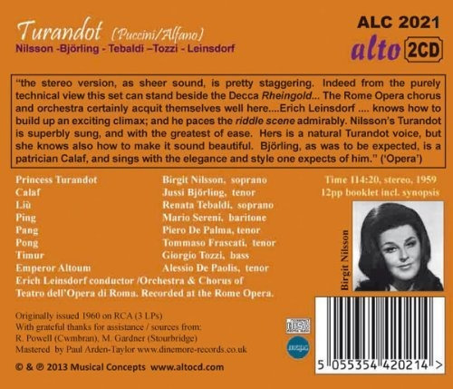 Cd Turandot Nilsson Bjorling Tebaldi