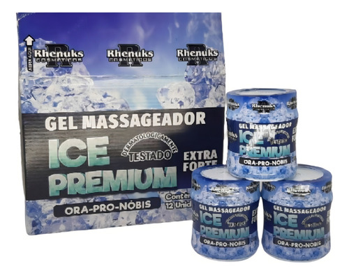 Gel Massageador Ice Premium Ora Pro Nobis Extra Fuerte Columna Tipo de envase Pote Fragancia Mentol