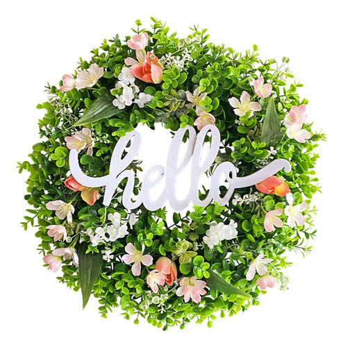 Corona De Puerta De Primavera, Decoración De Corona De