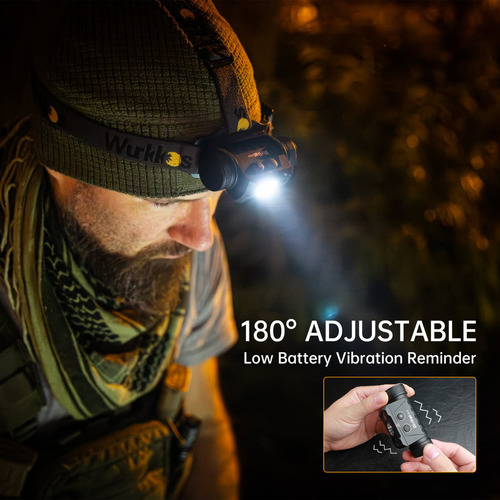 Linterna Frontal De Pesca Wurkkos Hd50 4000lm Ip67, Luz Roja