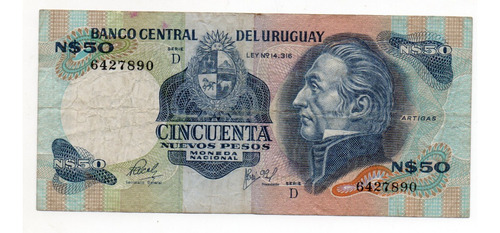 Uruguay Billete 50 Nuevos Pesos Año 1981 P#61