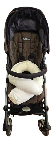Cochecito Peg Perego Si Con Accesorios + Wawita De Regalo Negro Aluminio (Usado)