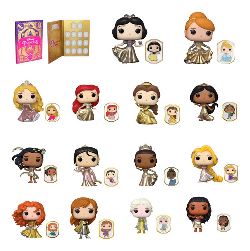 Funko Pop Cinderella Aurora Ariel Belle Mulan Anna Moana (Usado)
