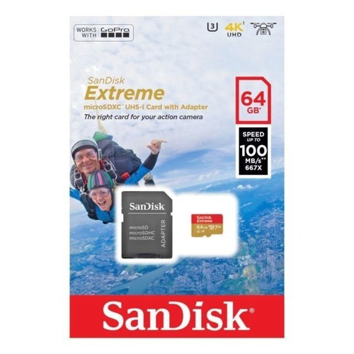 Memoria Microsd Sandisk Extreme 64gb A1 V30 100mb/s 4k Celus