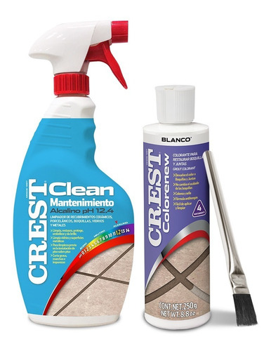 Kit Limpiador Crest Clean 1 L Y Restaurador Boquilla Blanco