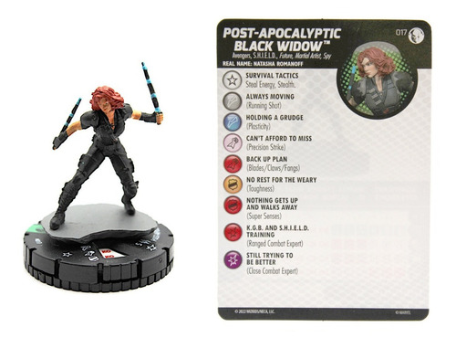 Heroclix Post-apocalyptic Black Widow #017 Studios Disney