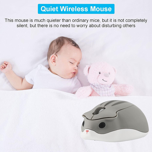 Raton Silencioso Inalambrico Chuyi Con Forma De Hamster, ...