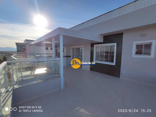 Maravilhosa Cobertura Com 3 Dormitórios À Venda, 134 M² Por R$ 350.000 - Atlântica - Rio Das Ostras/rj - Co0044
