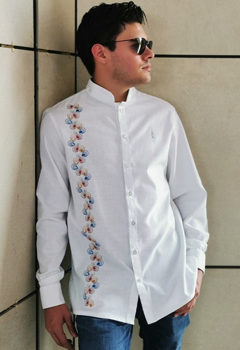 Guayabera Bordada Para Hombre Lino Italia Modelo Castro Santacruzdesign Guayabera Bordada Para Hombre Lino Italia Modelo Castro Santacruzdesign
