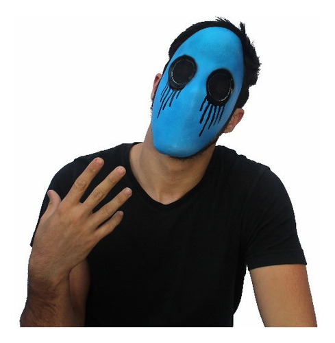 Imagen 2 de 5 de Máscara De Látex Creepypasta Blue Eyeless Halloween