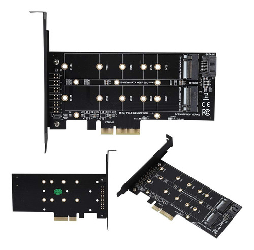 Pci-e Tarjeta Adaptadora Nvme 4x M.2 Ssd Ngff Doble M