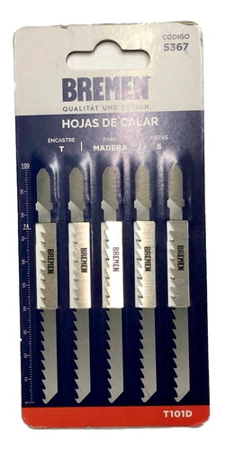 Hojas Para Calar Madera T101d  Encastre  T  Bremen 5367